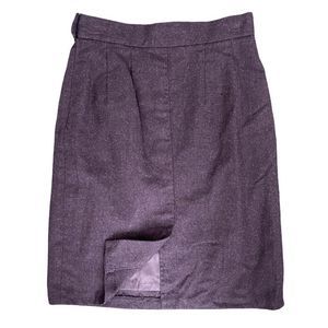 Vintage Wool Charcoal Grey Pencil Skirt By Harve Benard by Benard Holtzman